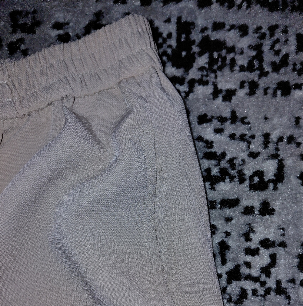 Zara High Waisted Beige Drawstring Pajama Style Ankle Pants XS - Picture 15 of 15